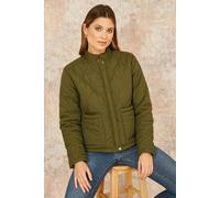 Yumi Green Short Quilted Jacket (UK, Numeric, 12, Green)