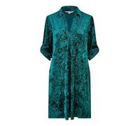 Yumi Green Velvet Tunic Dress with 3/4 Sleeves