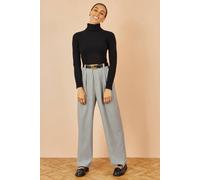 Yumi Grey Check Wide Leg Trousers Grey 14