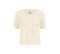 Yumi Ivory Cotton Crochet Knitted Top S White