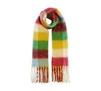 Yumi Multicolour Check Fluffy Scarf One Size Multi