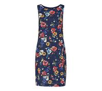 Yumi Navy Bird and Floral Print Shift Dress 14 Navy