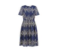 Yumi Navy Embroidered Mesh Prom Dress (UK, Numeric, 16, Regular, Regular, Navy)