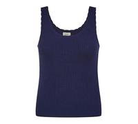 Yumi Navy Fine Knit Vest Top