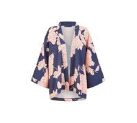 Yumi Navy Floral Blossom Print Kimono (Navy, 20)