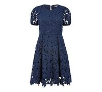 Yumi Navy Lace Midi Skater Dress (UK, Numeric, 14, Regular, Regular, Navy)