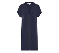 Yumi Navy Viscose Zip Tunic Dress
