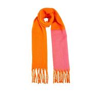 Yumi Pink And Orange Colour Block Scarf One Size Pink