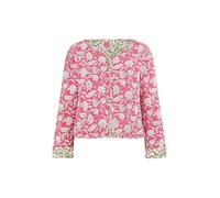 Yumi Pink Floral Reversible Cotton Quilted Jacket (UK, Numeric, 16, Regular, Regular, Pink)