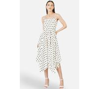 Yumi Women's Polka Dot Hankerchief Hem Dress in White | Size: 16 Yumi White 16