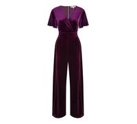 Yumi Purple Jumpsuit With Angel Sleeves (Purple, 10)