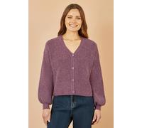 Yumi Women's Purple Marl Knit Cardigan | Size: Small Yumi Purple S