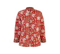 Yumi Red Floral Print Reversible Cotton Quilted Jacket 8 Red