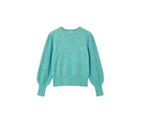 Yumi Sea Green Knitted Balloon Sleeve Jumper (UK, Alpha, M, Regular, Regular, Green)