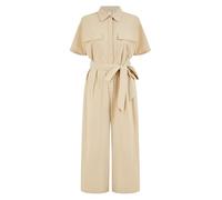 Yumi Women's Stone Utility Relaxed Fit Jumpsuit | Size: 14
