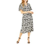 Yumi Womens/Ladies V Neck Wrap Dress10 UK Black GT36820