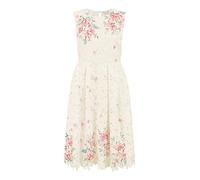 Yumi White and Pink Floral Border Lace Dress 14 White