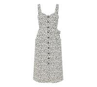Yumi White Animal Print Button Up Sundress