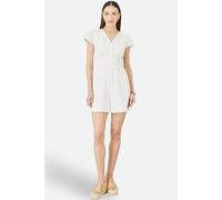 Yumi Women's White Cotton Broderie Anglaise Playsuit in Off White | Size: 8