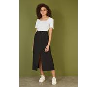 Yumi White Cotton Jersey Lettuce Trim T-Shirt White