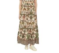 Yumi White Cotton Voile Safari Midi Skirt (UK, Numeric, 14, Regular, Regular, Multi)