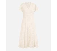 Yumi White Lace Midi Skater Dress (UK, Numeric, 14, Regular, Regular, White)