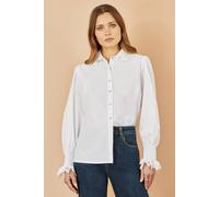 White Lace Trim Shirt Yumi White 14