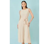 Yumi Women's Beige Viscose Culotte Jumpsuit in Natural | Size: 18 Yumi Natural 18