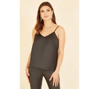 Yumi Women's Black Satin Cami Top | Size: 8