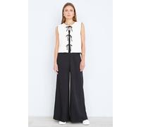 Yumi Women's Black Wide Leg Palazzo Trousers | Size: 16