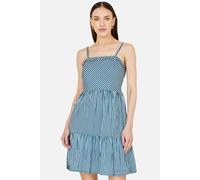 Yumi Women's Blue Stripe Cotton Mini Sun Dress | Size: 10 Yumi Blue 10