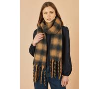 Yumi Women's Brown Check Soft Scarf Yumi Brown One Size