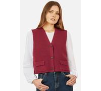 Yumi Women's Burgundy Knitted Pullover Waistcoat | Size: Small Yumi Burgundy S