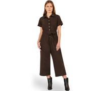 Yumi Women's Cord Relaxed Jumpsuit in Chocolate | Size: 18