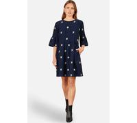Yumi Women's Cosmic Embroidered Cord Tunic Dress in Dark Navy | Size: 12