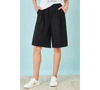Yumi Women's Cotton Bermuda Shorts in Black | Size: 12 Yumi Black 12