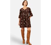 Yumi Women's Embroidered Daisy Cord Dress in Chocolate | Size: 8