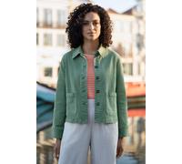 Yumi Women's Green Canvas Jacket With Patch Pockets | Size: 12 Yumi Green 12