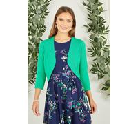 Yumi Green Knitted Curved Bolero 12-14 Green