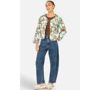Yumi Women's Indian Print Reversible Cotton Quilted in Off-White | Size: 8 Yumi Off-White 8
