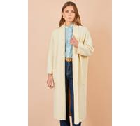 Yumi Women's Knitted Maxi Cardigan With Pockets in Ivory | Size: Small Yumi Ivory S