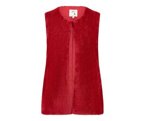 Yumi Womens/Ladies Collarless Faux Fur Sleeveless Gilet GT47903
