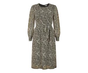 Yumi Womens/Ladies Leopard Print Crew Neck Skater Dress GT41616