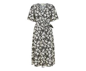 Yumi Womens/Ladies V Neck Wrap Dress10 UK Black GT36820