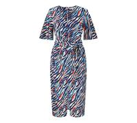 Yumi Womens/Ladies Zebra Print V Neck Wrap Dress10 UK Navy GT41685