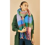 Yumi Women's Multi-coloured Check Soft Scarf Yumi Multicolor One Size