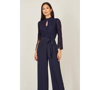 Yumi Women's Navy Lace Applique Jumpsuit | Size: 10 Yumi Navy 10