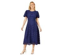 Yumi Women's Navy Lace Midi Dress | Size: 8 Yumi Navy 8