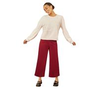 Yumi Women's Oatmeal Knitted Jumper With Floral Applique in Beige | Size: Large Yumi Beige L