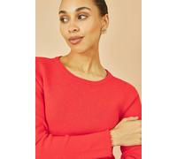 Yumi Women's Red Sparkle Knit Jumper | Size: Large Yumi Red L